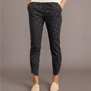 Marine Layer Pull On Ankle Pants Black/Queen of Hearts Print